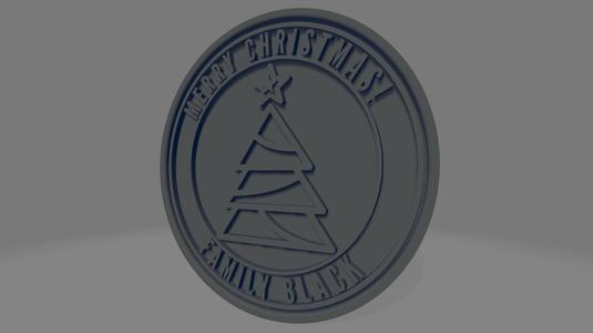 The Black Family’s Personalized Christmas Coaster - Festive and Unique!