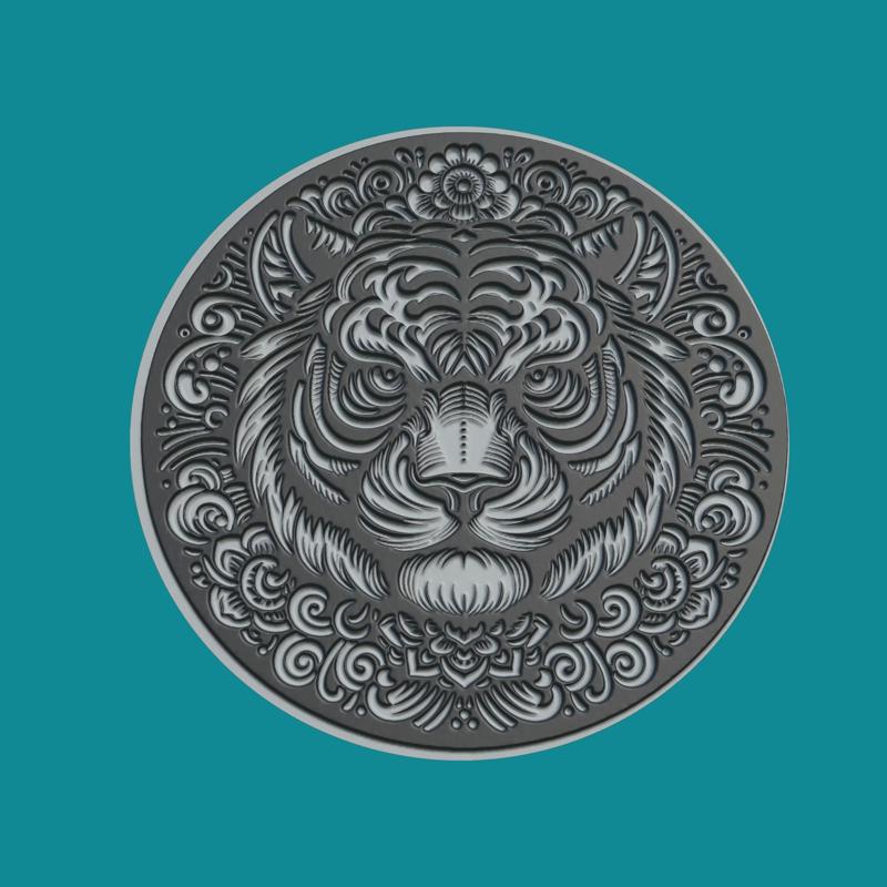 Tiger Animal Medallion