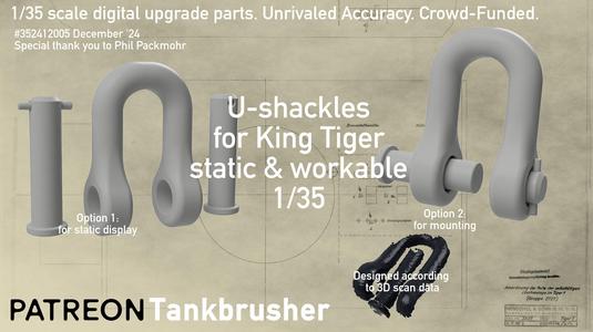 1/35 U-Shackles / Tow Shackles for the King Tiger #352412005