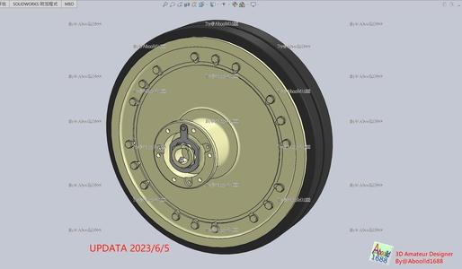 Tiger Tank Early Wheel for Transport status-2 (STL-1/35)