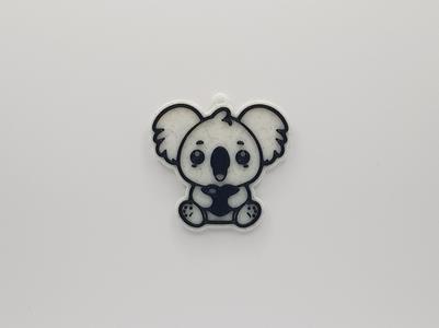 Koala Holding a Heart Keychain