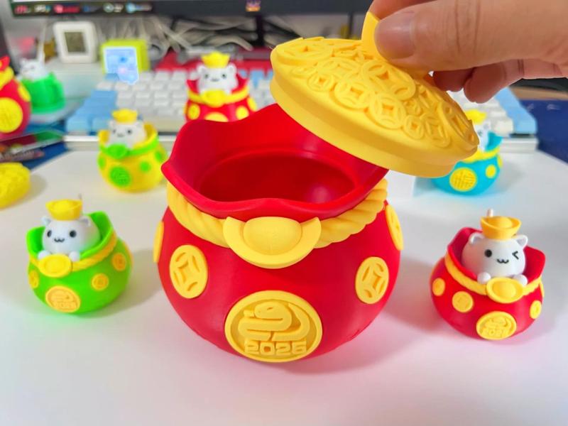 Year of the Snake Fortune Candy Jar - Snack Jar/Dried Fruit Jar