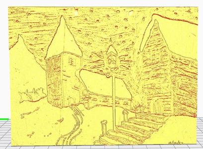 Snow Street Lithoplane