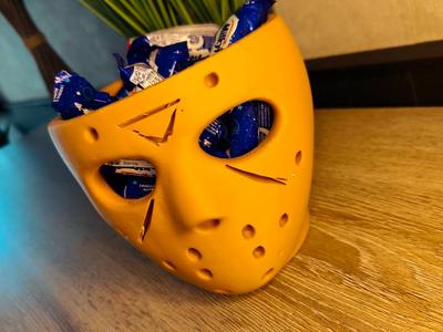 Jason Candy Bowl-Halloween Decoration-Wood Sculpt