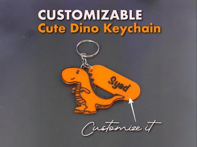 Customizable Dino Keychain
