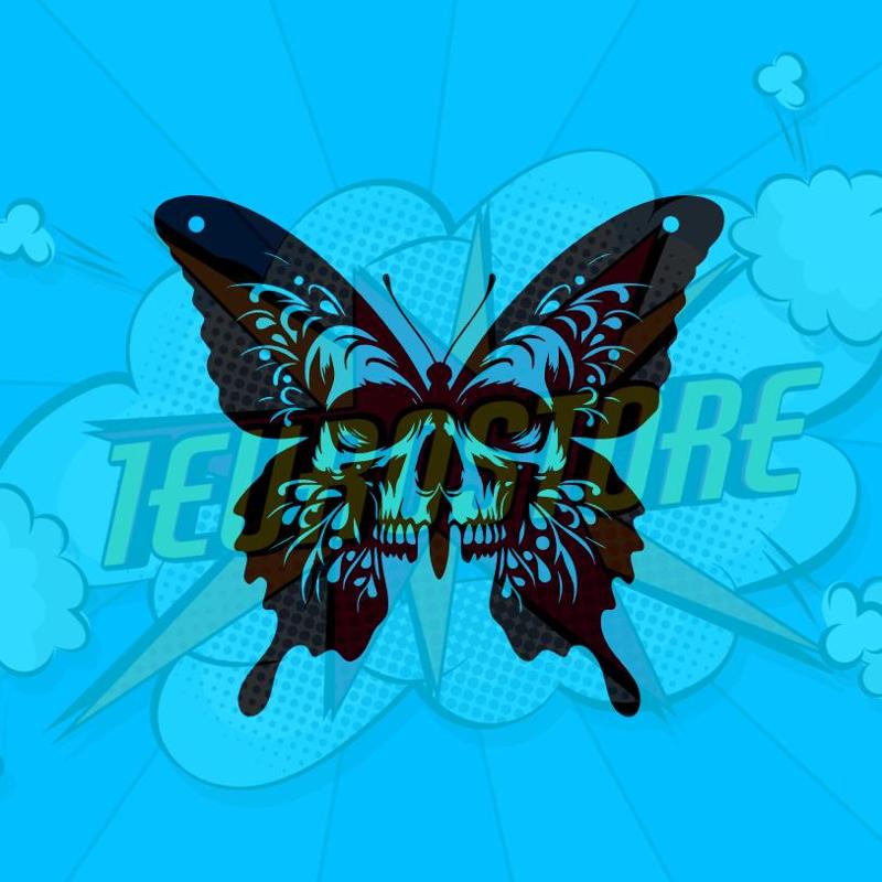 Butterfly Skull Wall Art Decor