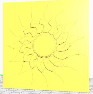 Sun Lithophane