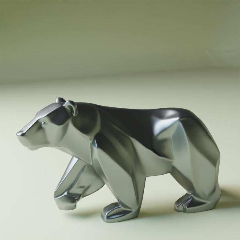 Icebear sculpture + Low poly version