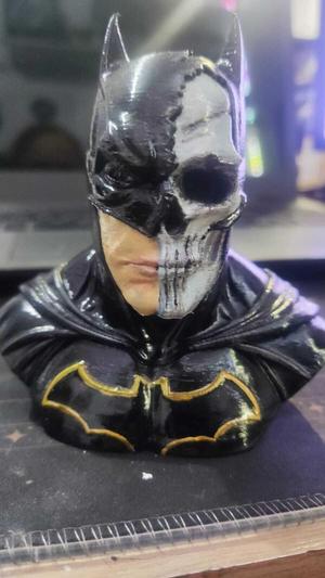 batman skull, bust, destroyed