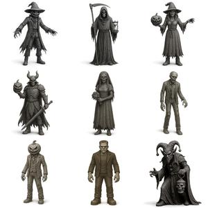 Halloween character set
