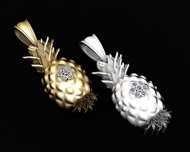 Nhashpatti 3D Gold Pendant 3D Printable Model