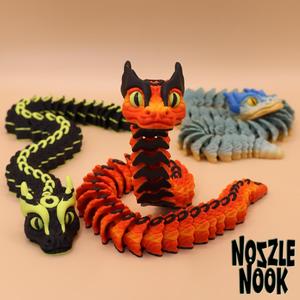 Snakon, articulated snake-dragon