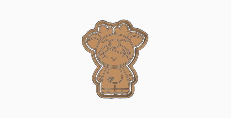 CHRISTMAS REINDEER COOKIE CUTTER