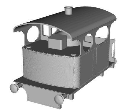 Cockerill type IV vertical boiler steam loco (5ft 3in gauge) 1/100 scale