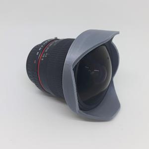 Sun visor for fish eye lens