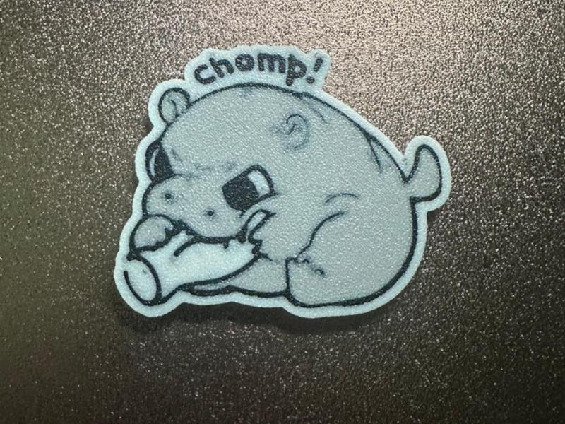 Moo Deng Chomp Magnet