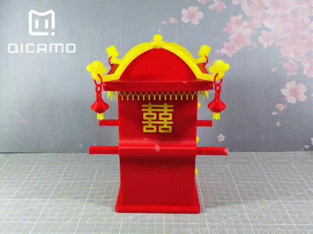 Chinese Wedding Flower Sedan Jewelry Box