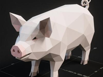 AI Solid Color Piglet