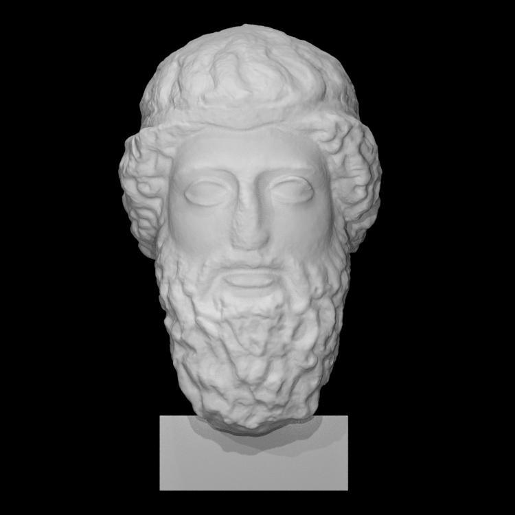 Head of a bearded god