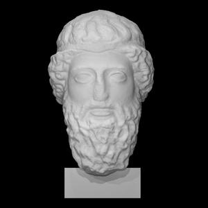 Head of a bearded god