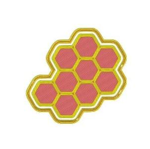 bee honey comb cutter and stamp