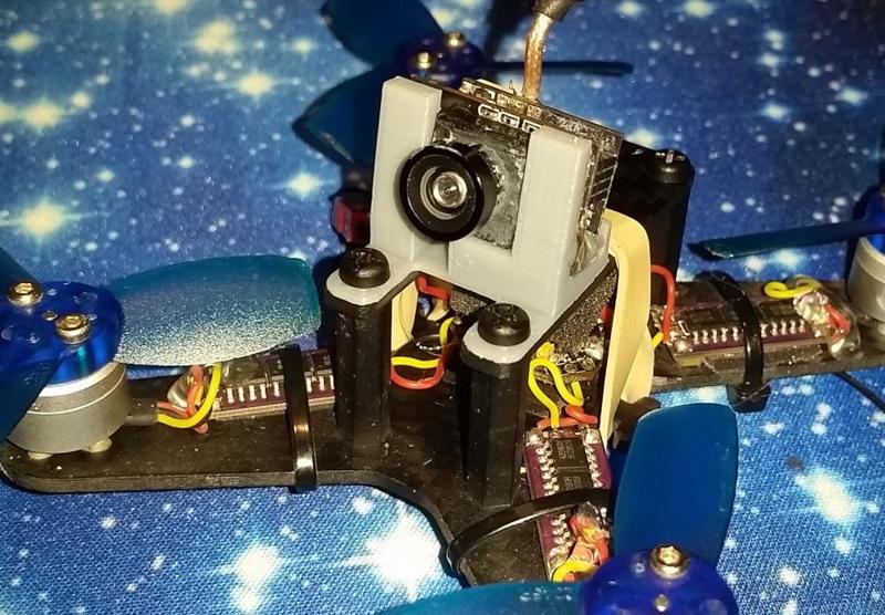 Top mount for Emax Babyhawk camera on FT Gremlin