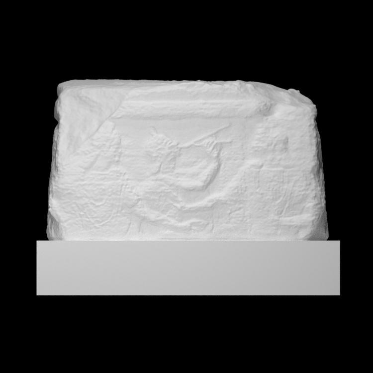 Burial marker with funeral scenes