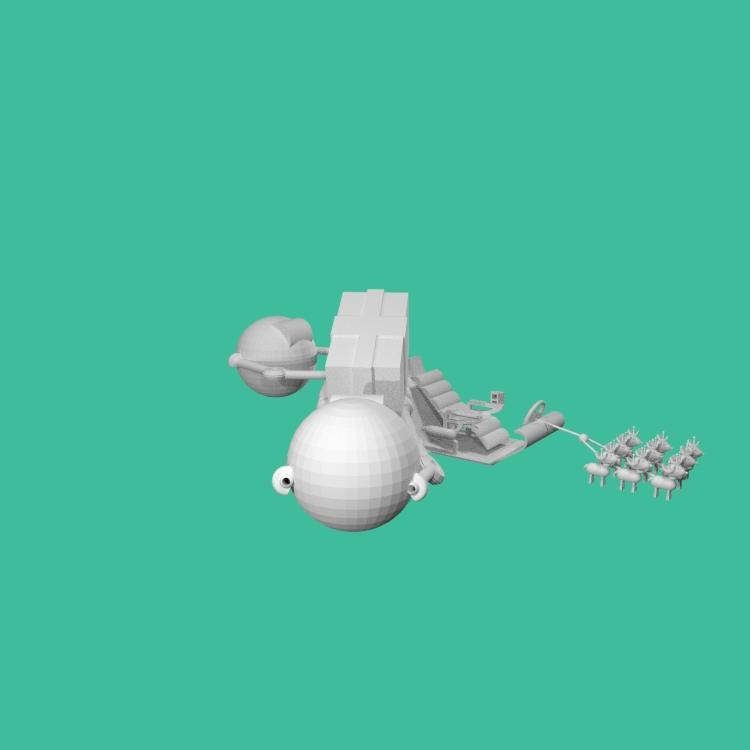 modern santa sleigh #TinkercadChristmas