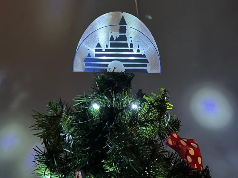 Walt Disney Castle Logo Christmas Tree Topper