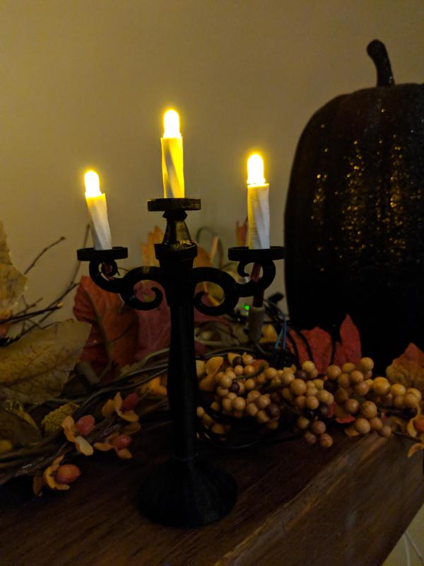 Creepy Candle Stick Display