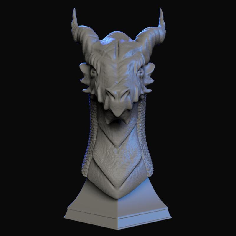 Blue Dragon Bust