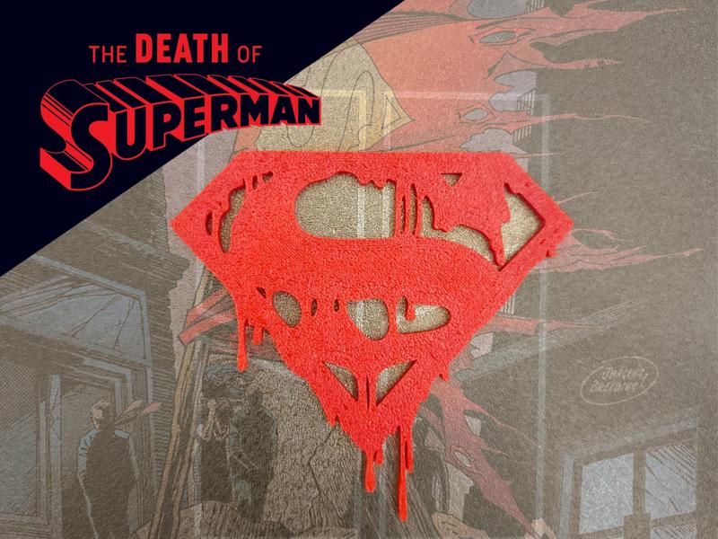 The Death of Superman Logo Refrigerator Magnet