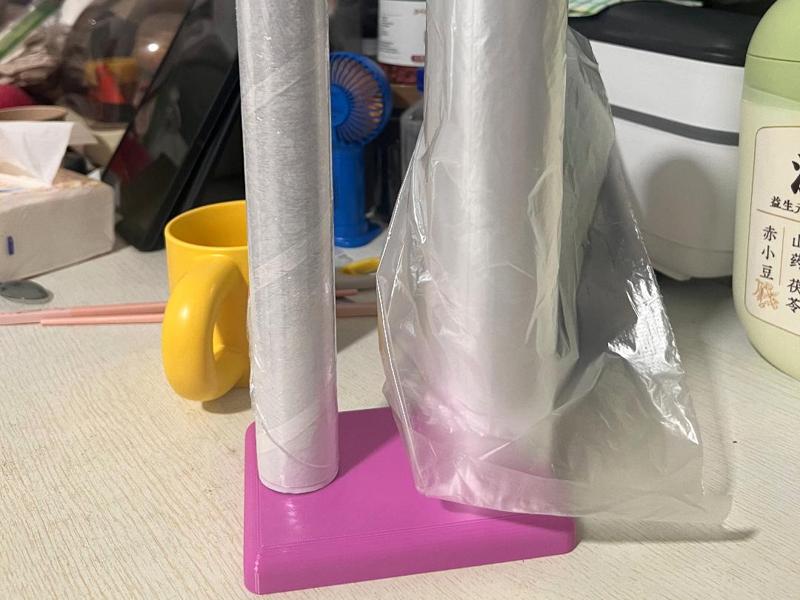 Universal Cling Film/Plastic Bag Desktop Holder