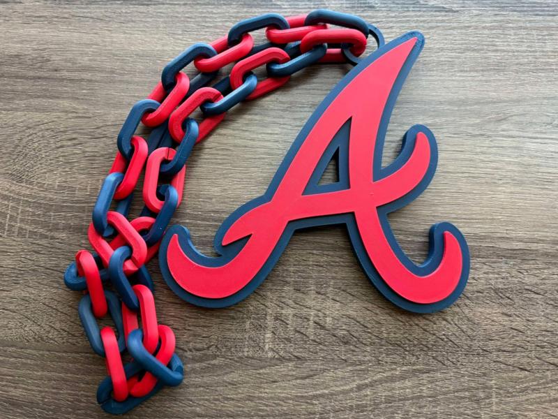 Atlanta Braves Oversized Necklace, Pendant