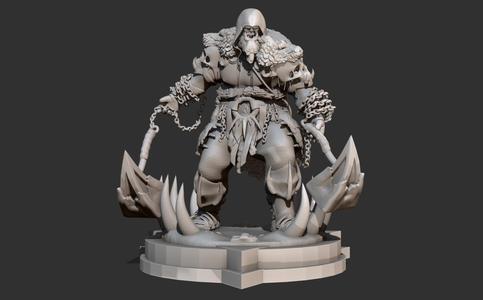 Orc DnD sculpted figurine mini 3d Printing no textures 3D print model