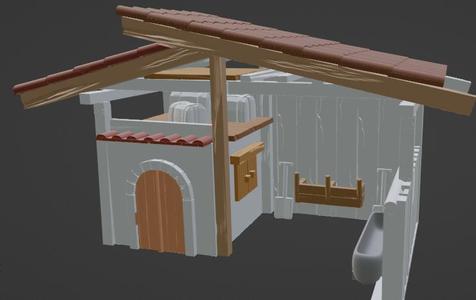 Horse stable. Stable