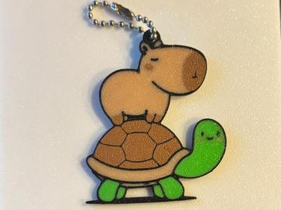 CAPYBARA KEYCHAIN - TORTOISE 