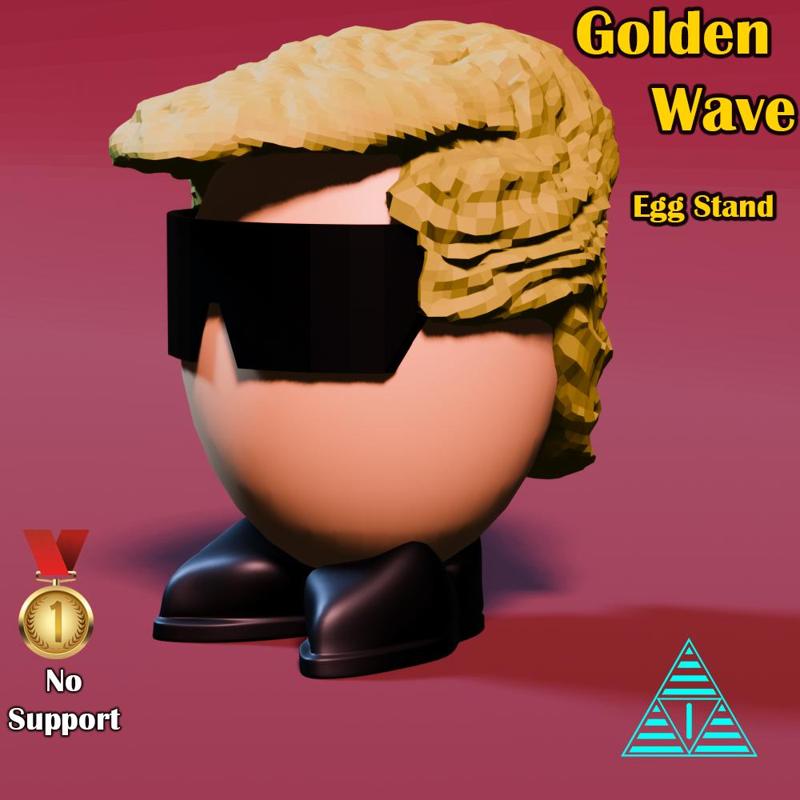 Golden Wave Egg Stand