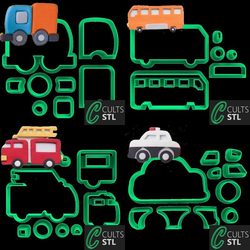 KIT CORTADORES VEÍCULOS - 6cm
