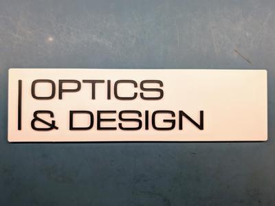 Optics & Design Room Sign