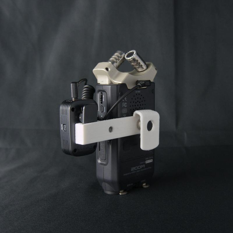 ZOOM/SONY/TASCAM sound recorder pocket clip / holder + cold shoe for wireless receiver