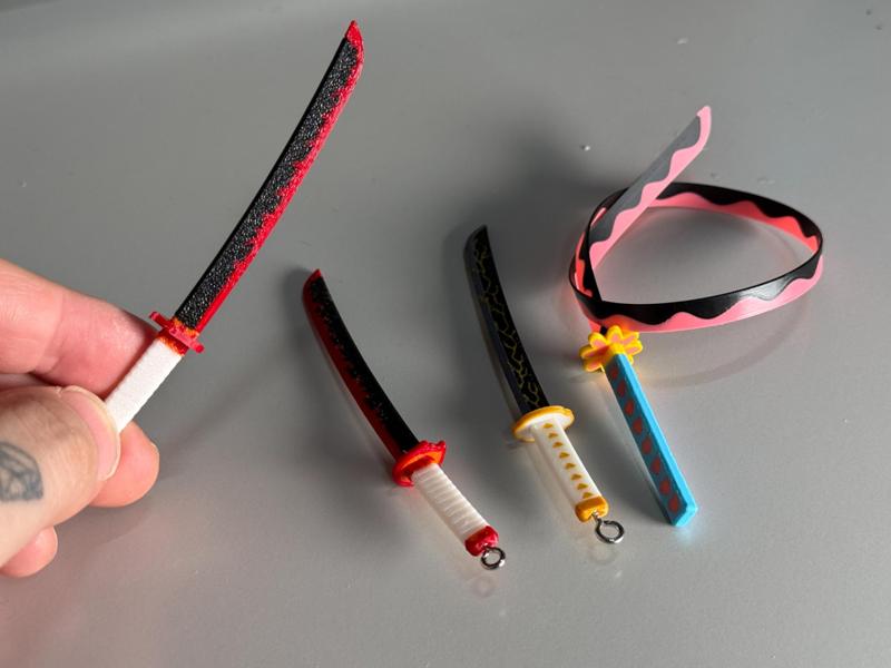 Demon slayer Sword series mini keyring