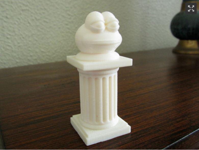 Frog Bust on Pedestal