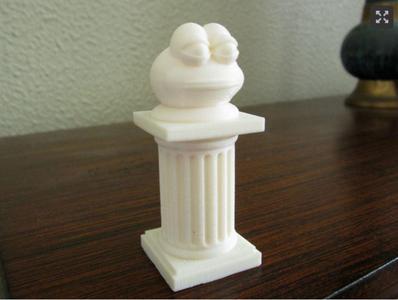 Frog Bust on Pedestal