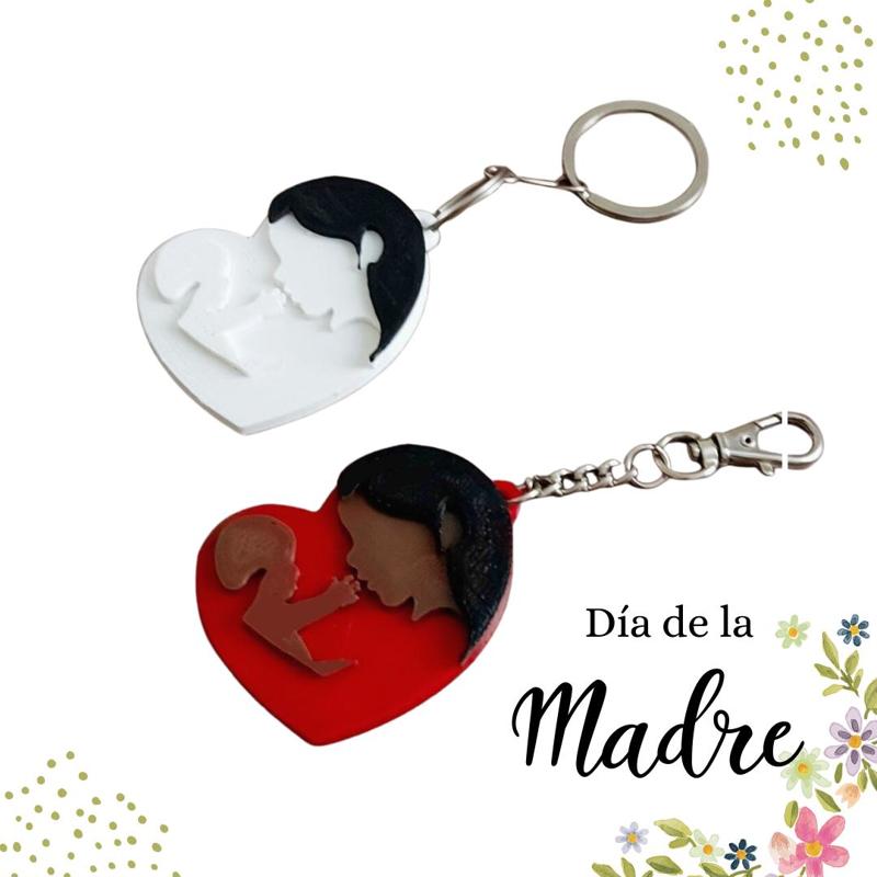 KEYCHAIN - MOTHER AND CHILD - 3D DESIGN