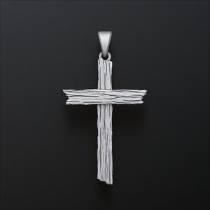 Wooden Cross Pendant 3D print model