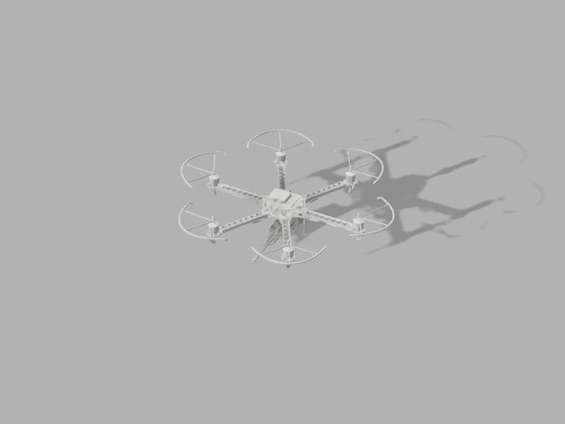 Hex-Axis Attack Drone