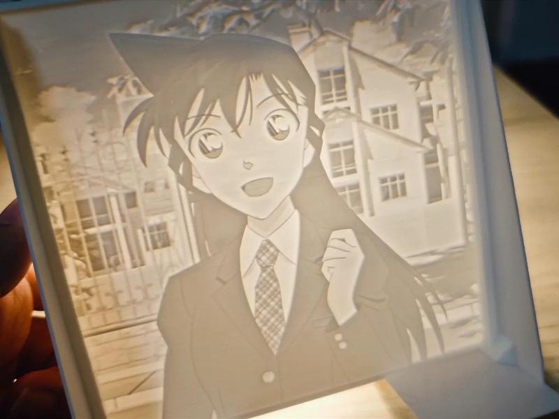 Ran Mouri Monochrome Lithophane Photo 2