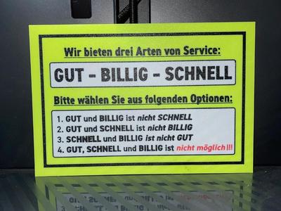 Funny sign: We offer three types...