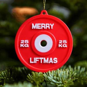 4 x Weight Plates Christmas Ornament [METRIC]